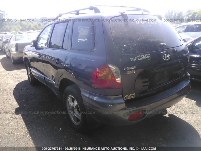 KM8SC73DX3U378343 - 2003 HYUNDAI SANTA FE GLS/LX BLACK photo 3