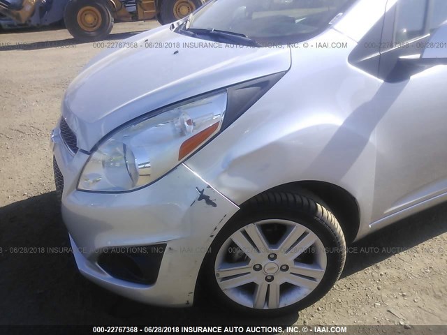 KL8CD6S94EC533077 - 2014 CHEVROLET SPARK 1LT SILVER photo 6