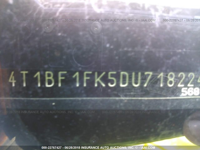 4T1BF1FK5DU718224 - 2013 TOYOTA CAMRY L/SE/LE/XLE 灰色 照片 9