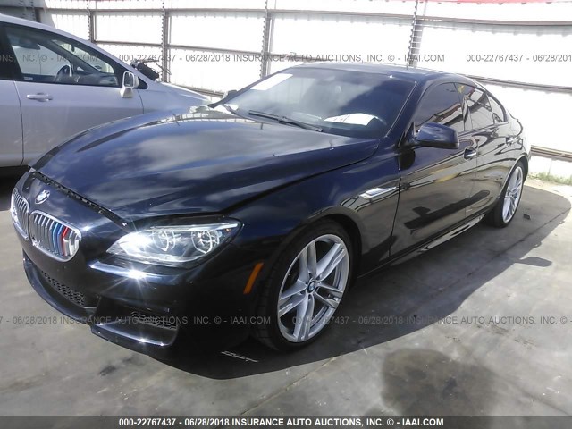 WBA6B2C55FGB99814 - 2015 BMW 650 I/GRAN COUPE BLUE photo 2