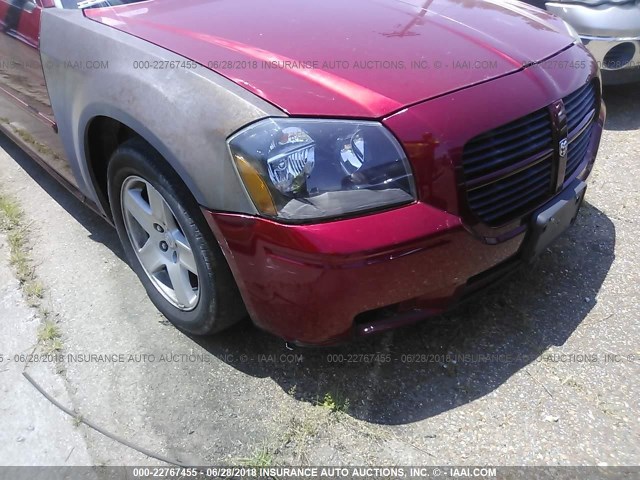 2D4FV48V75H158442 - 2005 DODGE MAGNUM SXT RED photo 6