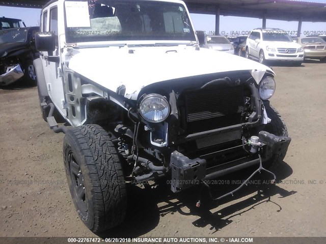 1C4BJWDG2FL769719 - 2015 JEEP WRANGLER UNLIMITE SPORT WHITE photo 6