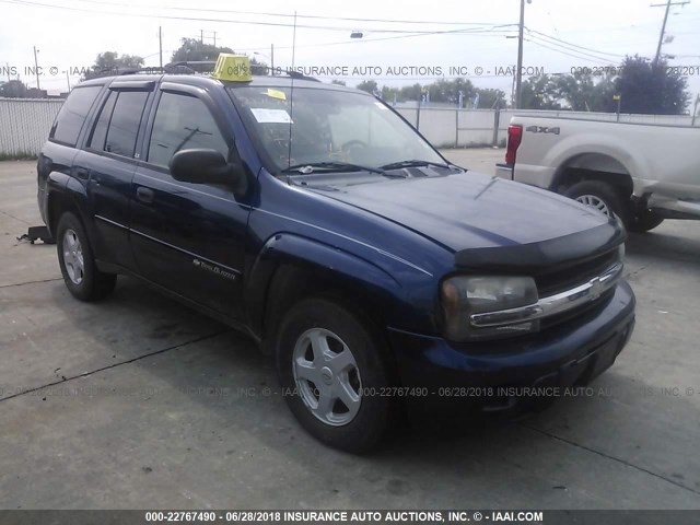 1GNDT13S922476936 - 2002 CHEVROLET TRAILBLAZER  BLUE photo 1