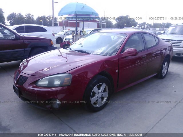 2G2WP552381185842 - 2008 PONTIAC GRAND PRIX RED photo 2