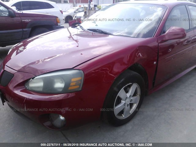 2G2WP552381185842 - 2008 PONTIAC GRAND PRIX RED photo 6