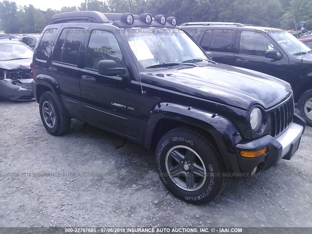 1J4GL38K53W598059 - 2003 JEEP LIBERTY RENEGADE BLACK photo 1