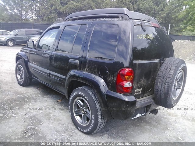1J4GL38K53W598059 - 2003 JEEP LIBERTY RENEGADE BLACK photo 3