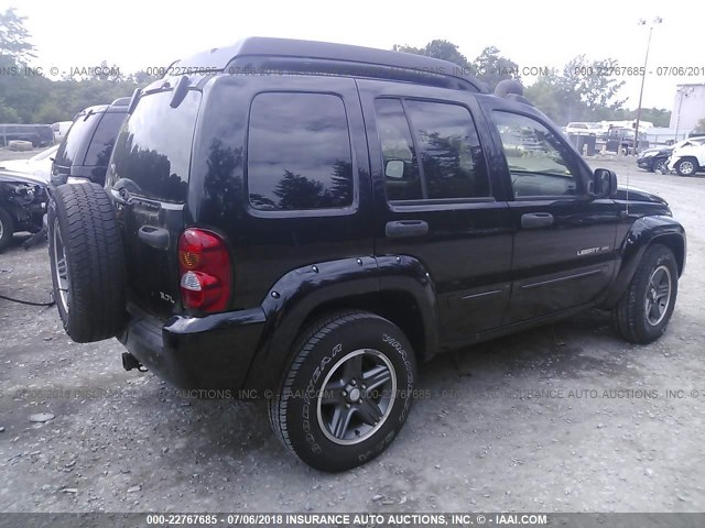 1J4GL38K53W598059 - 2003 JEEP LIBERTY RENEGADE BLACK photo 4