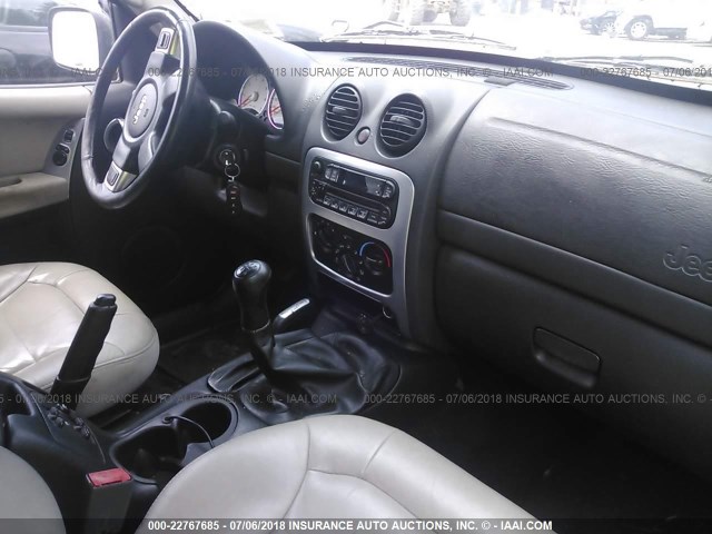 1J4GL38K53W598059 - 2003 JEEP LIBERTY RENEGADE BLACK photo 5