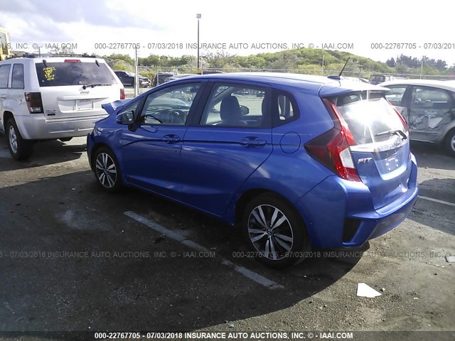 3HGGK5H94GM701741 - 2016 HONDA FIT EX/EXL BLUE photo 3