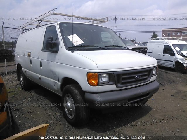 1FTSE34L87DA07751 - 2007 FORD ECONOLINE E350 SUPER DUTY VAN WHITE photo 1