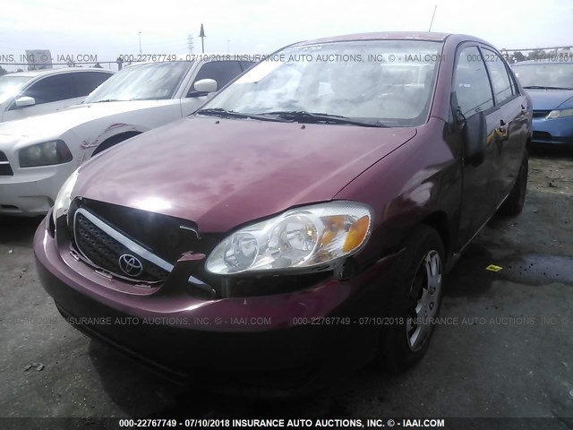 JTDBR32E332006201 - 2003 TOYOTA COROLLA CE/LE MAROON photo 2