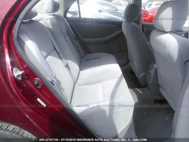 JTDBR32E332006201 - 2003 TOYOTA COROLLA CE/LE MAROON photo 8