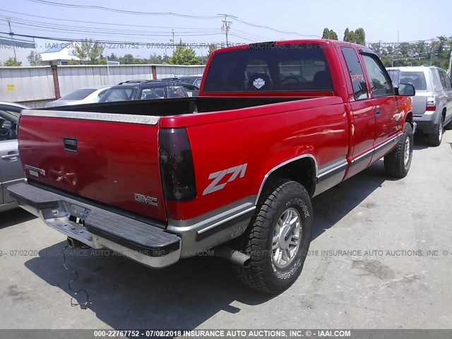 2GTEK19M3W1551158 - 1998 GMC SIERRA K1500 RED photo 4