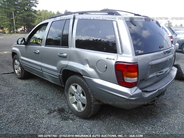 1J4GW58NX1C649406 - 2001 JEEP GRAND CHEROKEE LIMITED SILVER photo 3