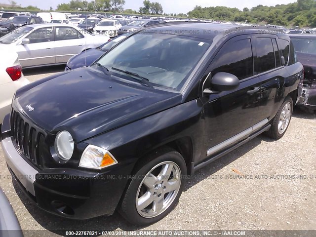 1J8FF57W07D195495 - 2007 JEEP COMPASS LIMITED BLACK photo 2