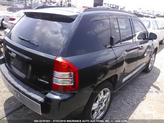 1J8FF57W07D195495 - 2007 JEEP COMPASS LIMITED BLACK photo 4