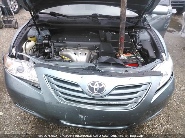 4T1BE46K67U662013 - 2007 TOYOTA CAMRY NEW GENERAT CE/LE/XLE/SE GREEN photo 10