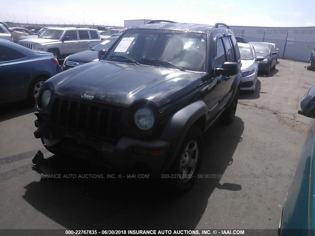 1J4GL48KX3W699832 - 2003 JEEP LIBERTY SPORT/FREEDOM შავი ფოტო 2