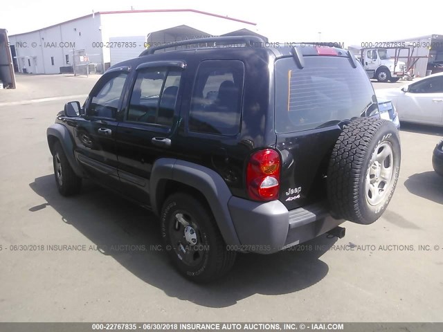 1J4GL48KX3W699832 - 2003 JEEP LIBERTY SPORT/FREEDOM შავი ფოტო 3