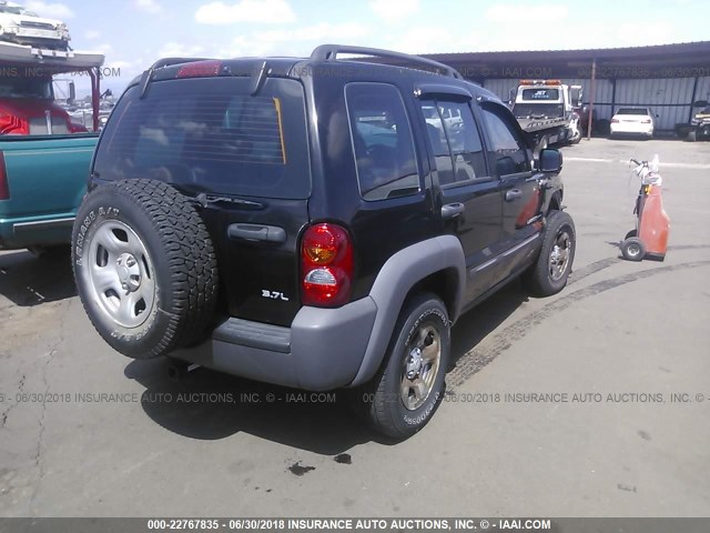 1J4GL48KX3W699832 - 2003 JEEP LIBERTY SPORT/FREEDOM შავი ფოტო 4