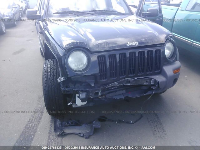 1J4GL48KX3W699832 - 2003 JEEP LIBERTY SPORT/FREEDOM BLACK photo 6