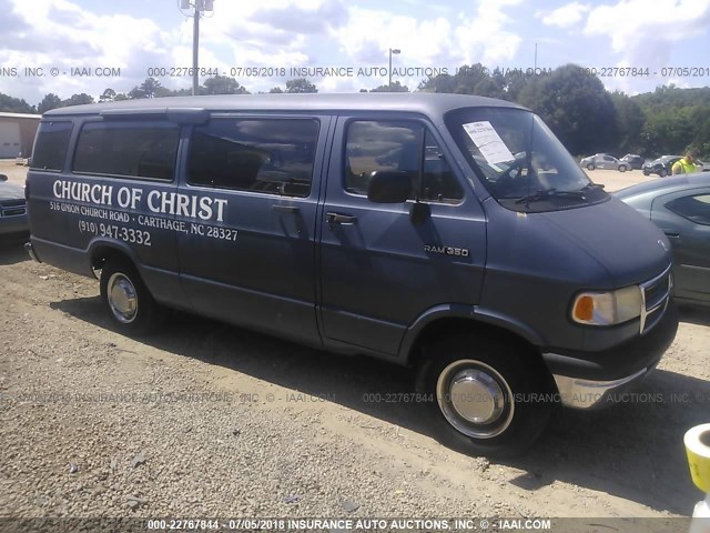 2B5WB35Y0RK536830 - 1994 DODGE RAM WAGON B350 BLUE photo 1