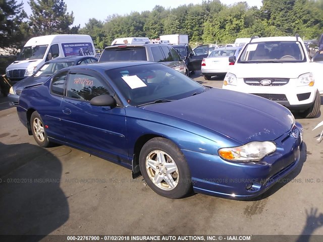 2G1WX12K349193887 - 2004 CHEVROLET MONTE CARLO SS BLUE photo 1