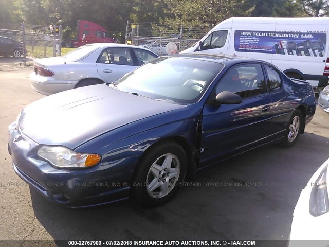 2G1WX12K349193887 - 2004 CHEVROLET MONTE CARLO SS ლურჯი ფოტო 2