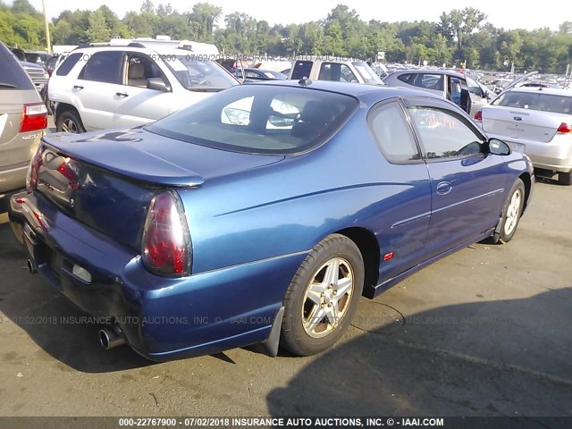 2G1WX12K349193887 - 2004 CHEVROLET MONTE CARLO SS ლურჯი ფოტო 4