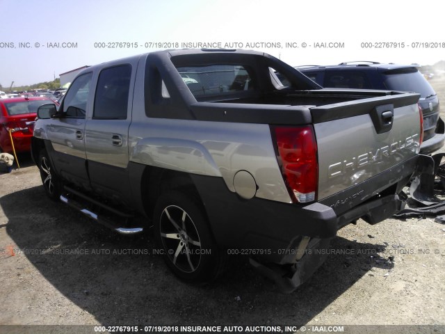 3GNEC13T52G226873 - 2002 CHEVROLET AVALANCHE C1500 GRAY photo 3