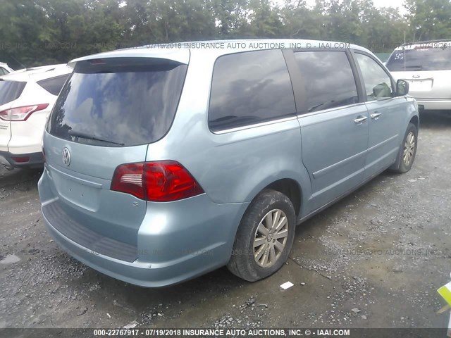 2V8HW44189R545902 - 2009 VOLKSWAGEN ROUTAN S BLUE photo 4