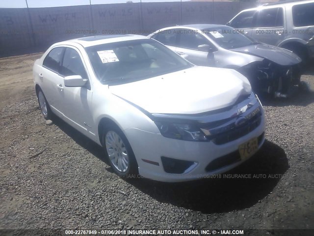 3FADP0L32AR267134 - 2010 FORD FUSION HYBRID WHITE photo 1