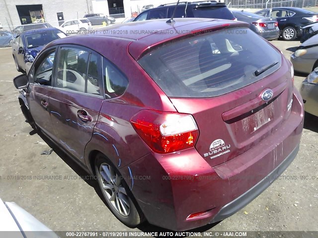 JF1GPAC6XCH201111 - 2012 SUBARU IMPREZA PREMIUM MAROON photo 3