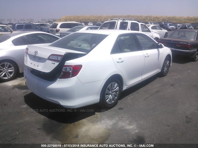 4T1BF1FK1CU575948 - 2012 TOYOTA CAMRY SE/LE/XLE WHITE photo 4