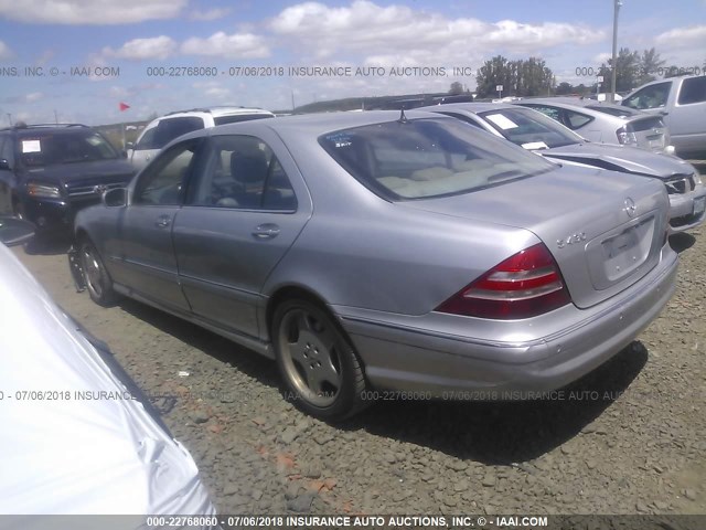 WDBNG70J92A288146 - 2002 MERCEDES-BENZ S 430 SILVER photo 3