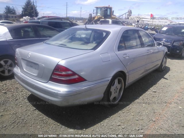 WDBNG70J92A288146 - 2002 MERCEDES-BENZ S 430 SILVER photo 4