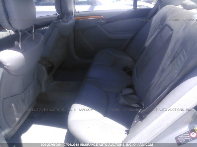 WDBNG70J92A288146 - 2002 MERCEDES-BENZ S 430 SILVER photo 8