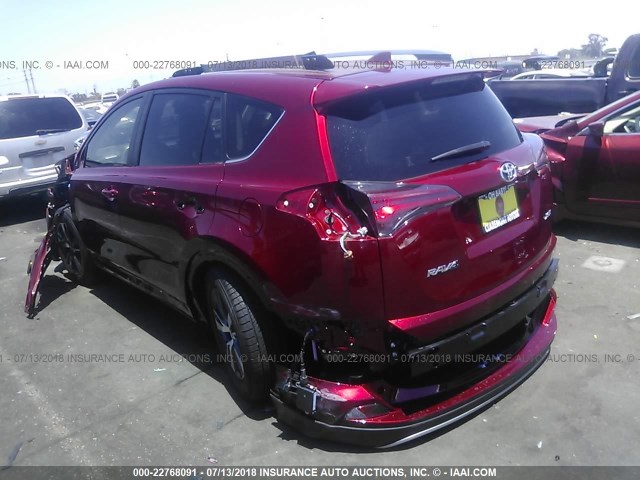 JTMWFREV5JD121487 - 2018 TOYOTA RAV4 ADVENTURE/XLE RED photo 3