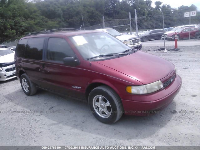 4N2DN1111VD803705 - 1997 NISSAN QUEST XE/GXE RED photo 1