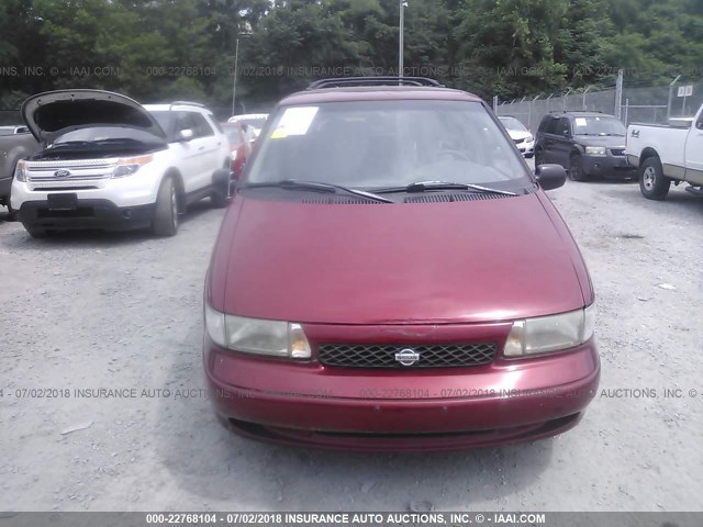 4N2DN1111VD803705 - 1997 NISSAN QUEST XE/GXE RED photo 6