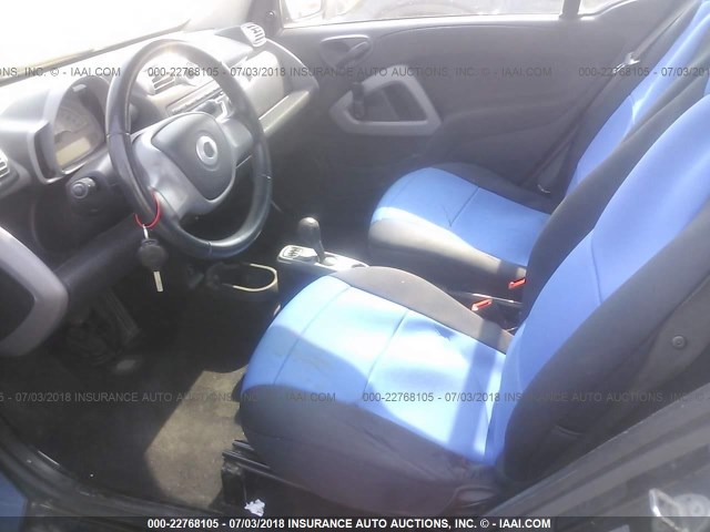 WMEEJ31X79K231027 - 2009 SMART FORTWO PURE/PASSION BLUE photo 5