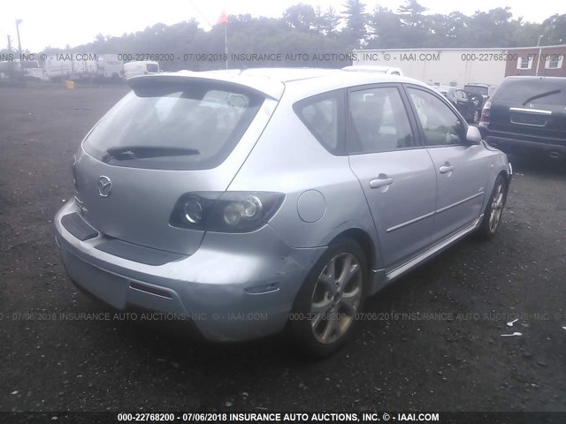 JM1BK344281831426 - 2008 MAZDA 3 HATCHBACK SILVER photo 4