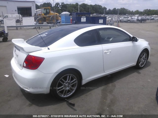 JTKDE167170185563 - 2007 TOYOTA SCION TC WHITE photo 4