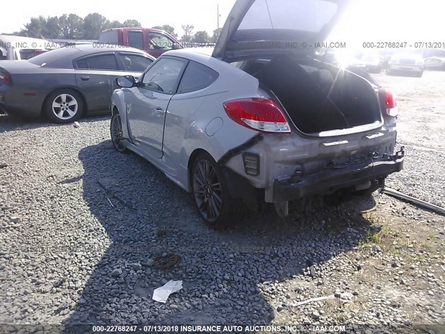 KMHTC6AD4DU153516 - 2013 HYUNDAI VELOSTER GRAY photo 3