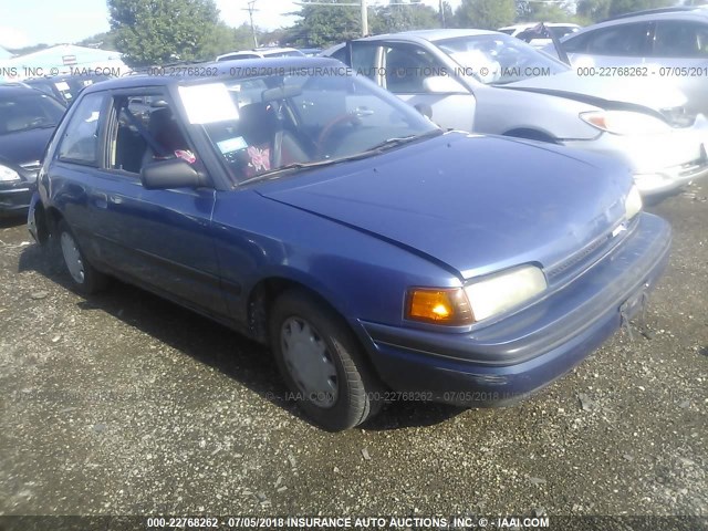 JM1BG2328M0226399 - 1991 MAZDA 323 SE BLUE photo 1