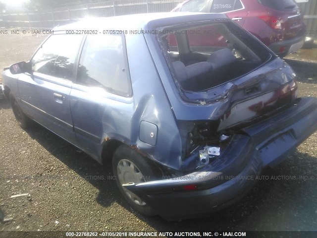 JM1BG2328M0226399 - 1991 MAZDA 323 SE BLUE photo 3