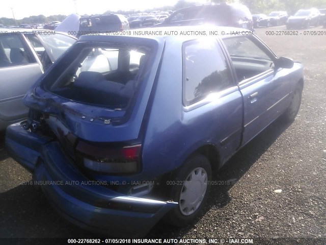 JM1BG2328M0226399 - 1991 MAZDA 323 SE BLUE photo 4