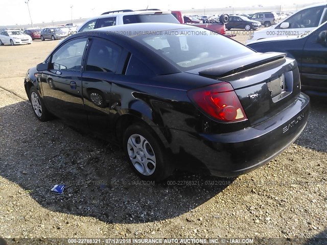 1G8AN12F54Z110325 - 2004 SATURN ION LEVEL 2 BLACK photo 3