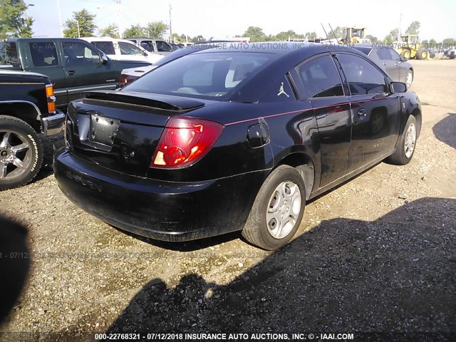 1G8AN12F54Z110325 - 2004 SATURN ION LEVEL 2 BLACK photo 4